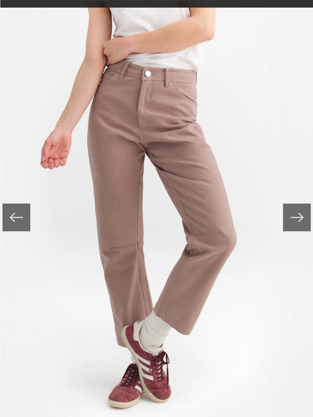 Mate The Label Organic Cotton Canvas Five Pocket Pant Size Small